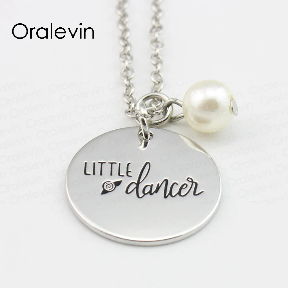 LITTLE DANCER Inspirational Hand Stamped Engraved Accessories Custom Charms Pendant Necklace Gift Jewelry 10Pcs/Lot #LN1652 | Украшения и