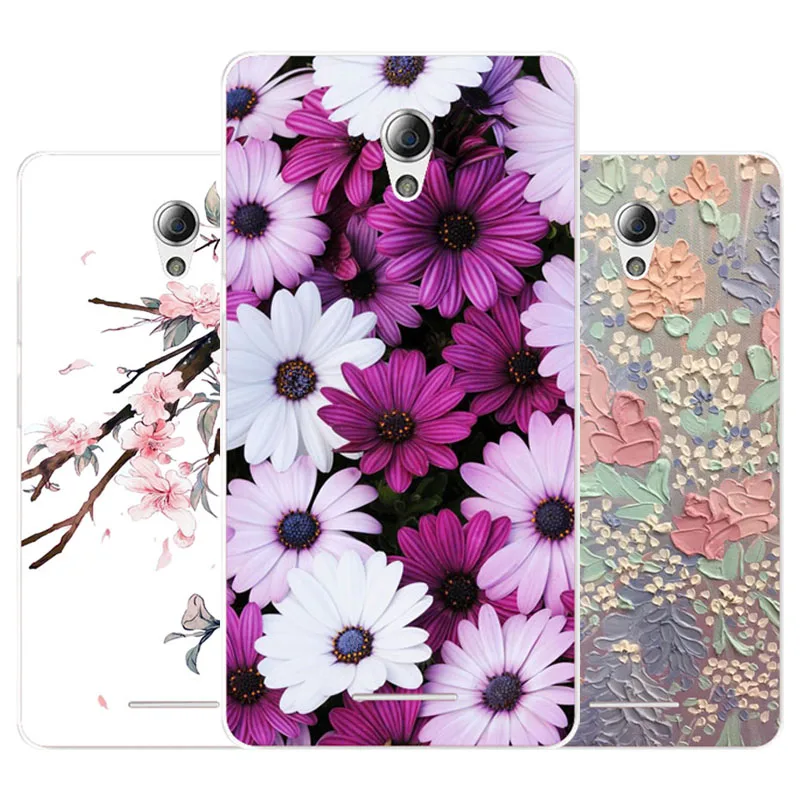lenovo a5000 Case Silicon Precious flower Painting Soft TPU Back Cover for a 5000 protect Phone cases |