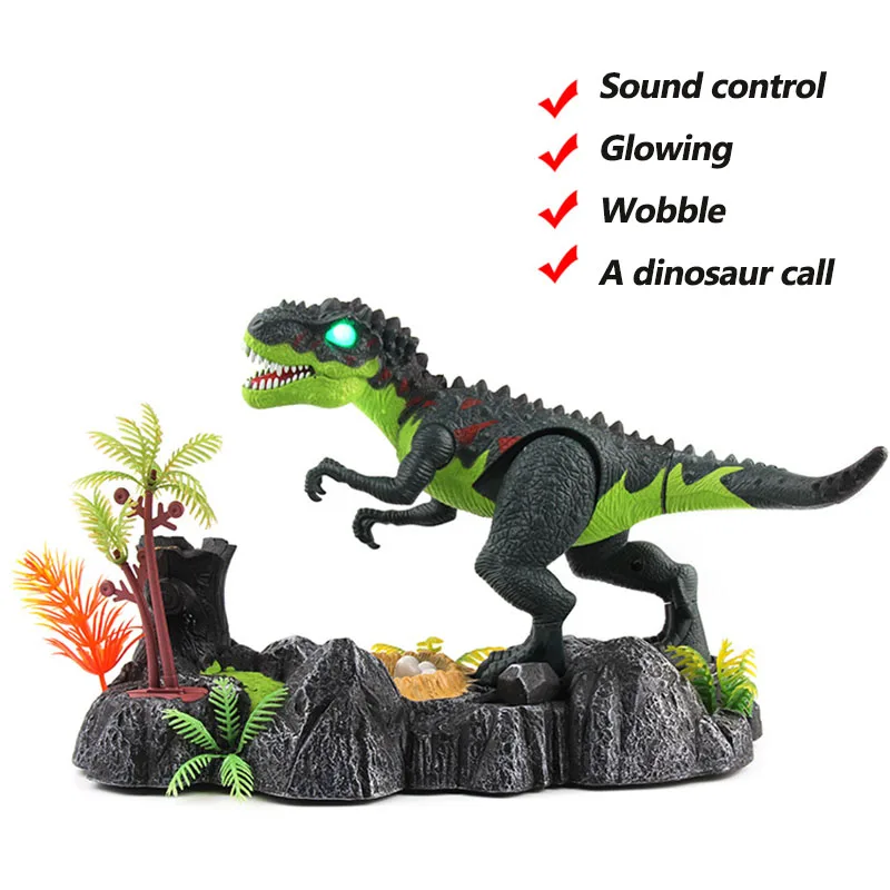 

Jurassic age Dinosaurs Fire hot selling electric toy melts sound control scene dinosaur with pen tube function children gift