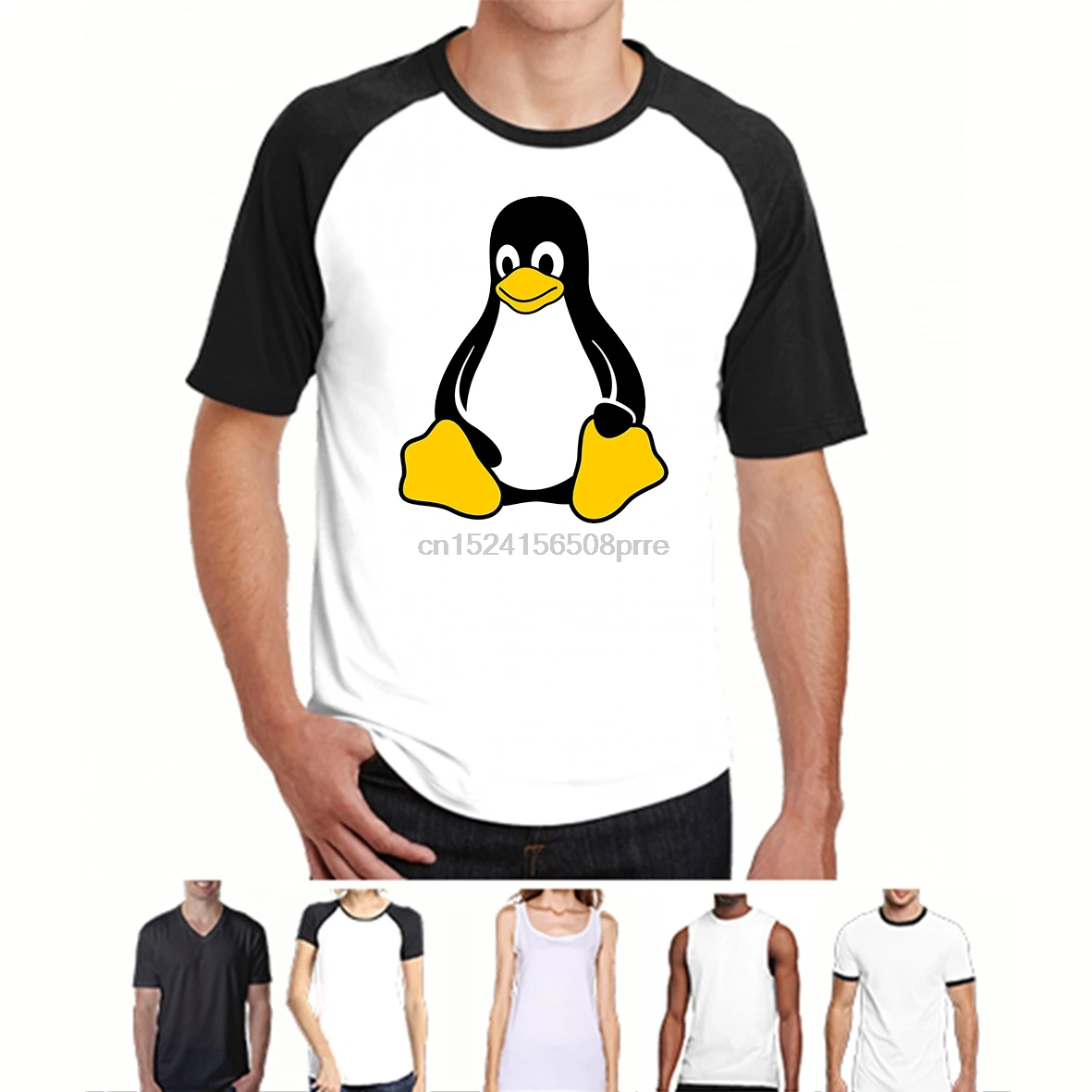 Модная классная мужская футболка женская смешная TUX LINUX Заказная печатная