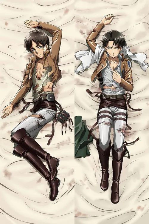 1 August Аниме Shingeki no Kyojin Подушка «Dakimakura» чехол Чехол атака на Титанов Levi Rivaille обнимающий тело наволочка чехол - Цвет: 1