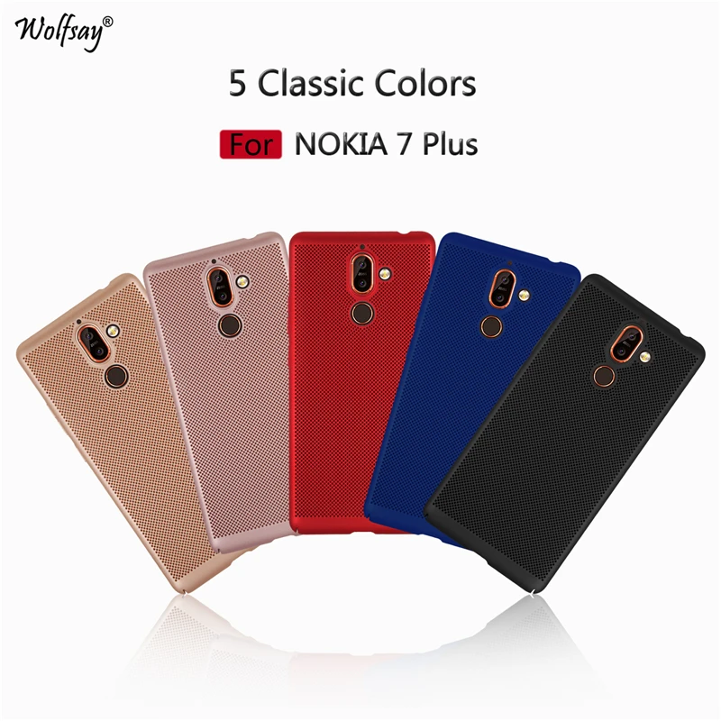Wolfsay Матовый Жесткий Чехол для Nokia 7 Plus ультра-тонкий 360 Полный Proective PC теплоотвод