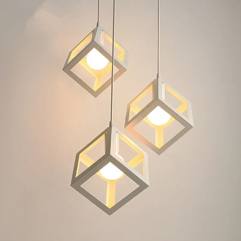 Modern minimalist restaurant wrought iron pendant lamps American personality colorful dining bar cafe art chandelier | Освещение