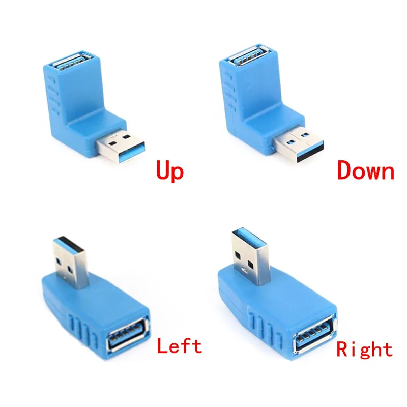 

1 шт. 90 градусов левый и правый угол USB 3,0 A адаптер «Папа-мама» разъем для портативных ПК