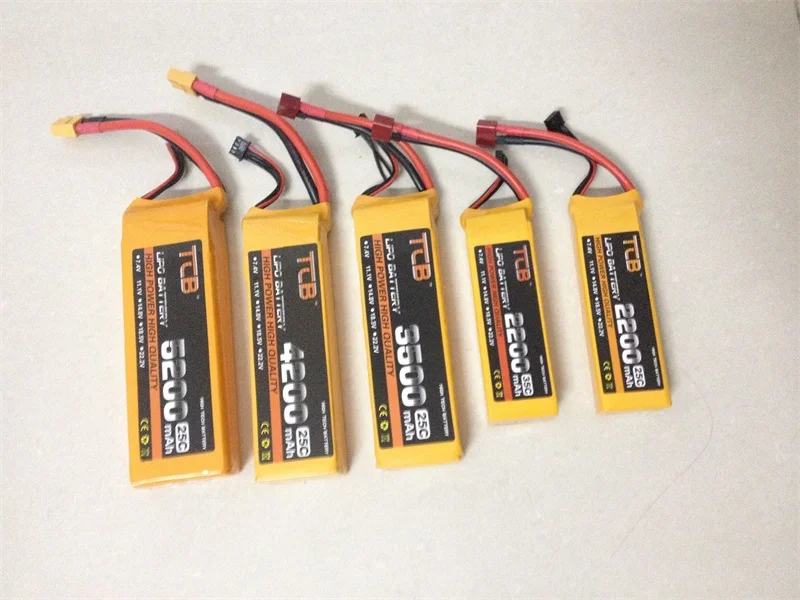 TCB RC LiPo батарея 3s 11,1 V 2200mah 2600mah 3500mah 4200mah 5200mah 10000mah 25C 35C для RC самолета автомобиля лодки 3S батареи