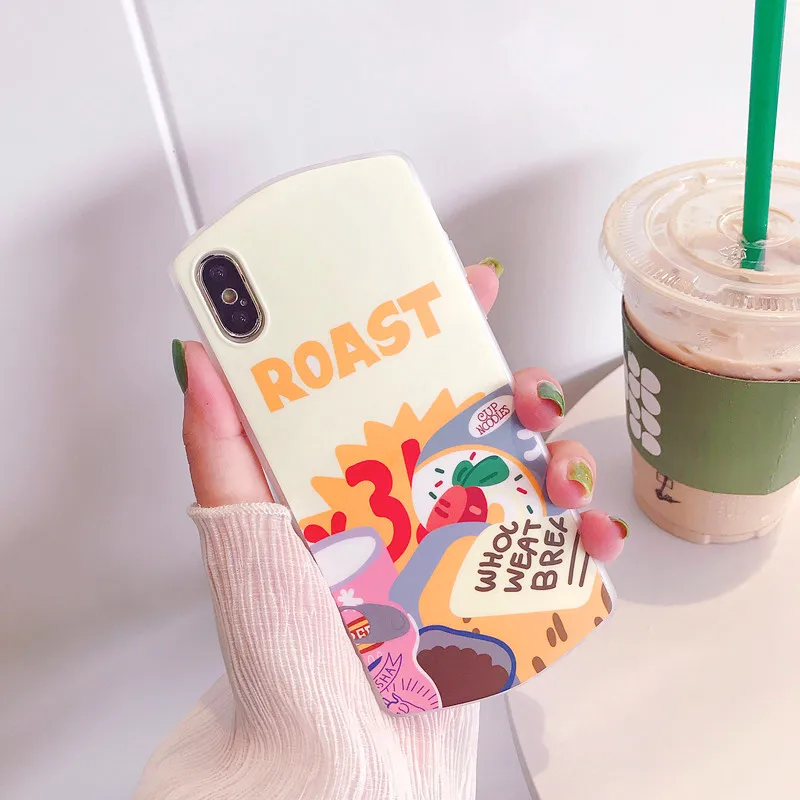 amusing stamp food rhombus phone Cases For iphone XS Max X XR soft IMD airplane Case for 6 7 8 plus back cover |