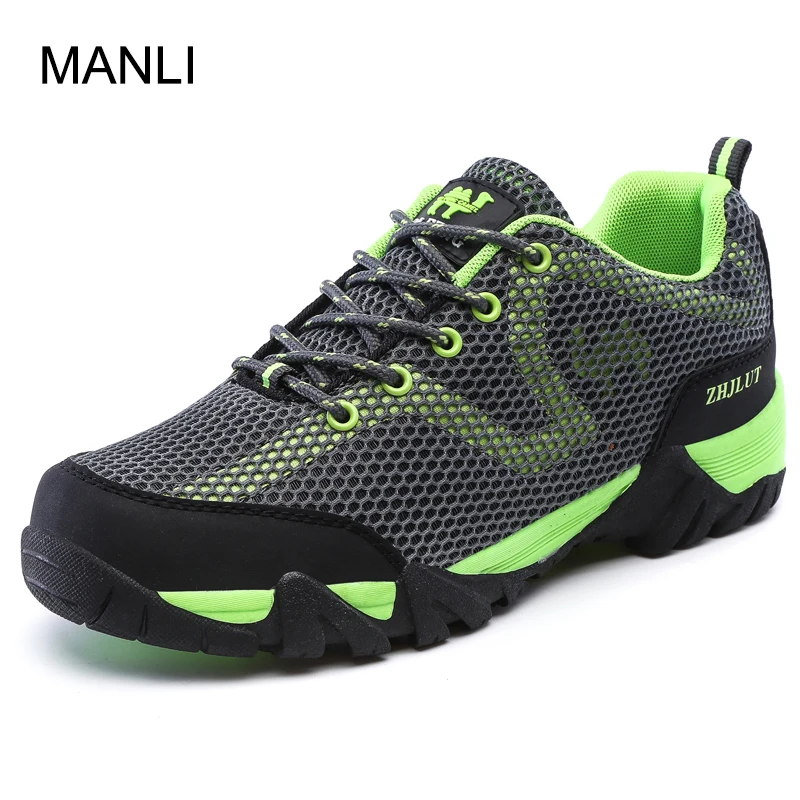 MANLI New Big Size 36-47 Men's Woman HIking Shoes Male Outdoor Antiskid Breathable Trekking Hunting Tourism Mountain Sneakers | Спорт и