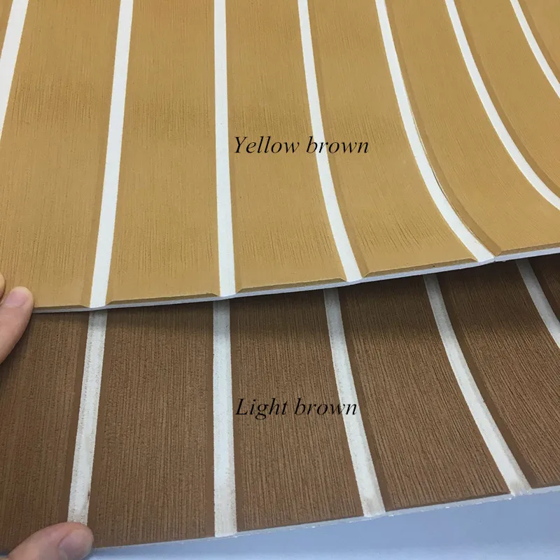 Bevel Edge EVA тик настил Carptet лист морская яхта Противоскользящий коврик Золотой желтый коричневый в белый паз аксессуары для лодок