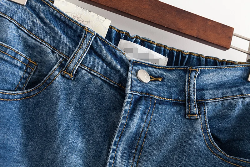 2019 плюс Размеры повседневные джинсы Летняя женская одежда мода тонкий стрейч