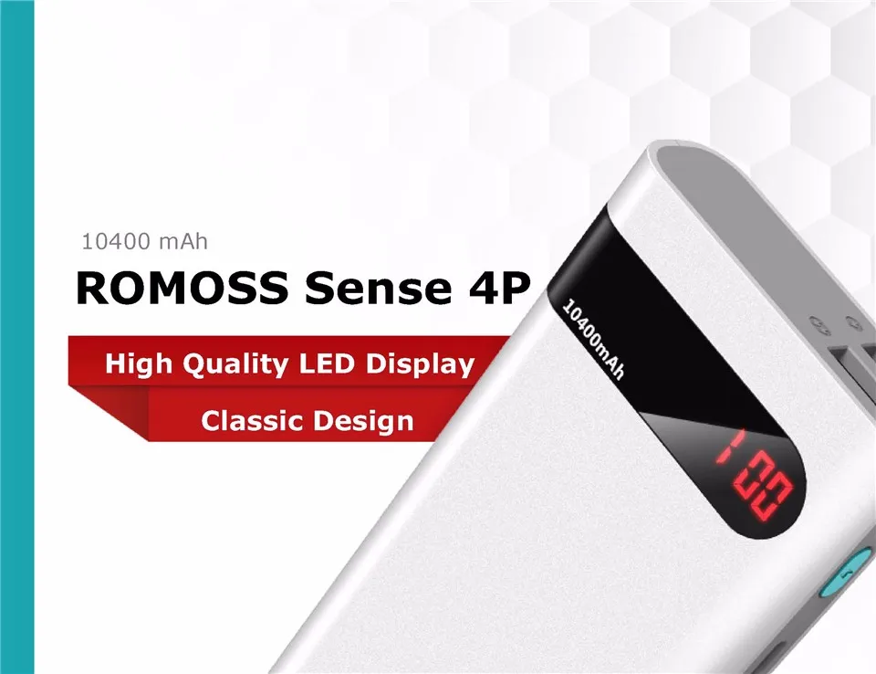 ROMOSS Sense4P Мощность банк 10000 мАч 18650 Мощность внешний аккумулятор запасного Мощность Зарядное устройство внешний телефон Батарея пакет для iPhone 8/8 Plus/х samsung