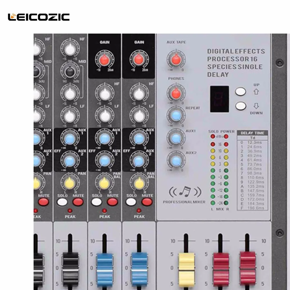 Leicozic HM12 8-канальный сетевой видеорегистратор профессиональный миксер микшерный пульт+ 48В цифровой процессор эффектов dj консольный микшер pro в прямом эфире
