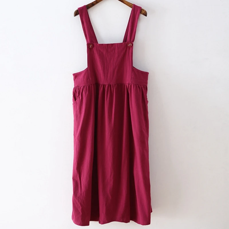 Мори юбка на подтяжках Высокое качество 100% хлопок миди линия ремень высокая