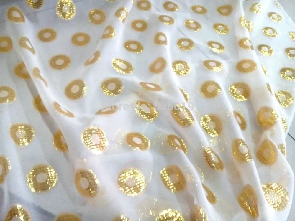 Fashion skirt French Lace Fabric Sewing Woven Material Curtains Tulle Blous Dress calico Silk fabric Golden Embroidery Textile | Дом и сад