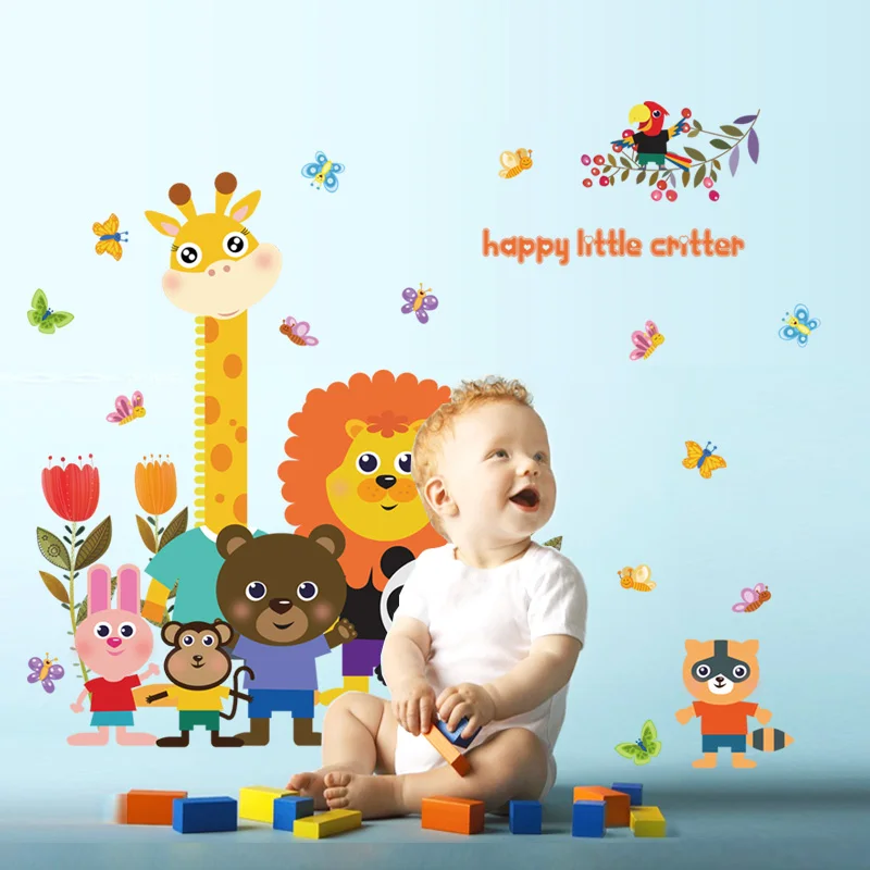 [Fundecoration] детские настенные наклейки Happy Little Critter для детской комнаты спальни