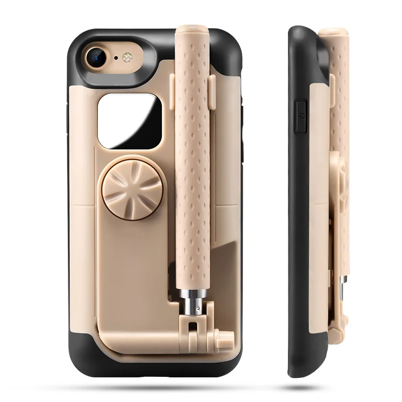 Чехол для iPhone 7 с Bluetooth селфи палка Телефон чехол для iPhone 7 7 plus чехол Coque зеркало coque для Apple iPhone 7 plus чехол