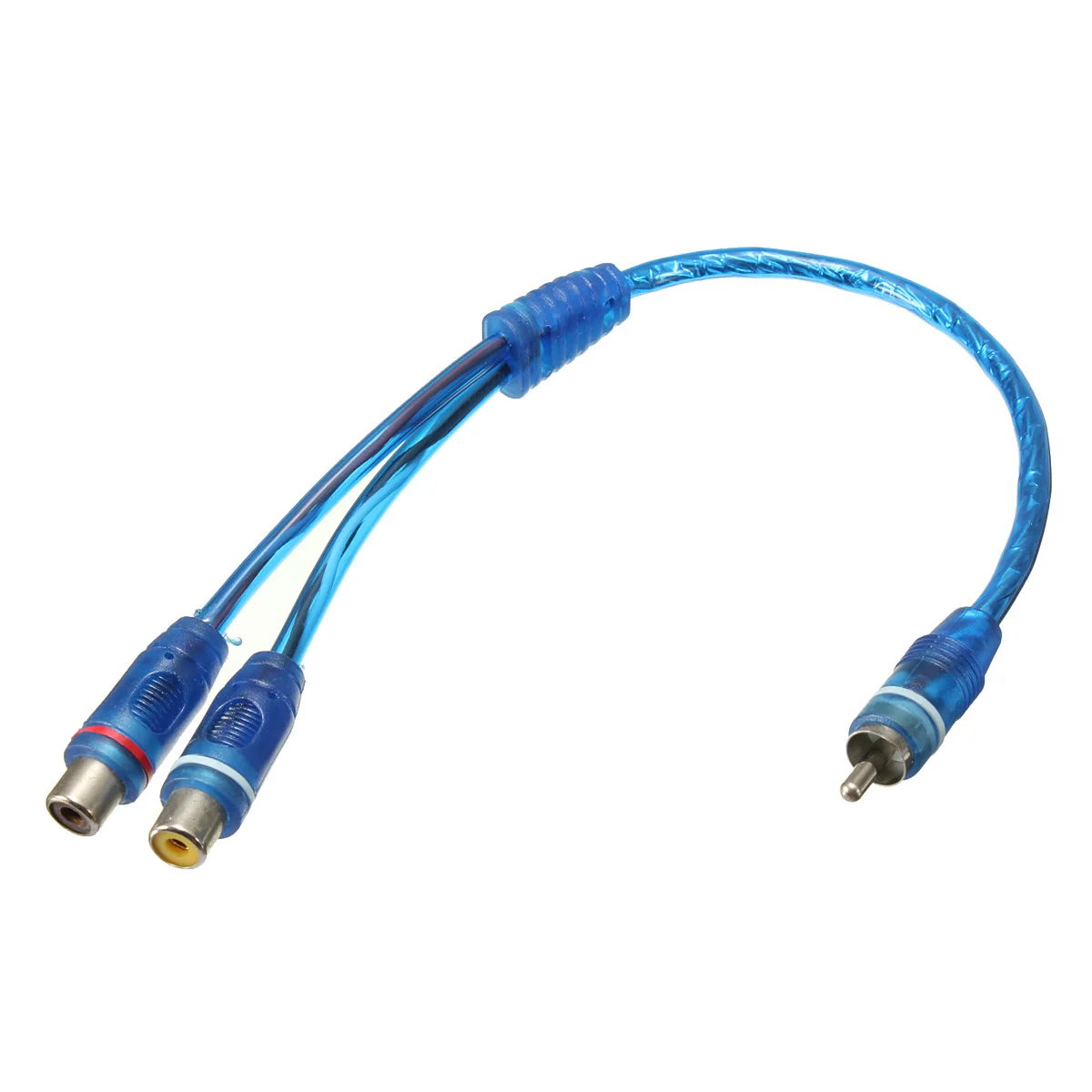 Автомобильный RCA Y Splitter свинцовый Кабель-адаптер 1х штекер в 2х гнездовой разъем