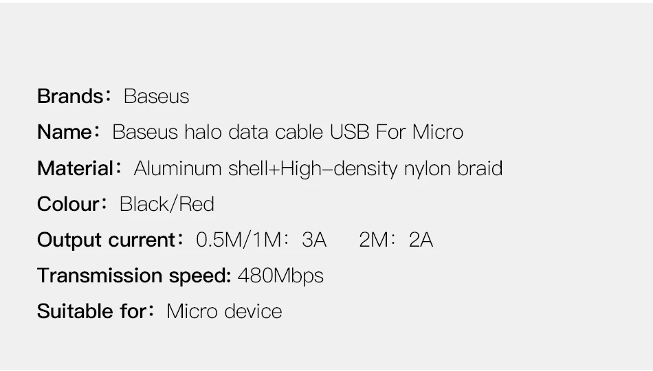 Baseus кабель Micro USB 3A Быстрая Зарядка Кабель Microusb для samsung Xiaomi Redmi 4 Note 5 Pro Android кабели для мобильных телефонов