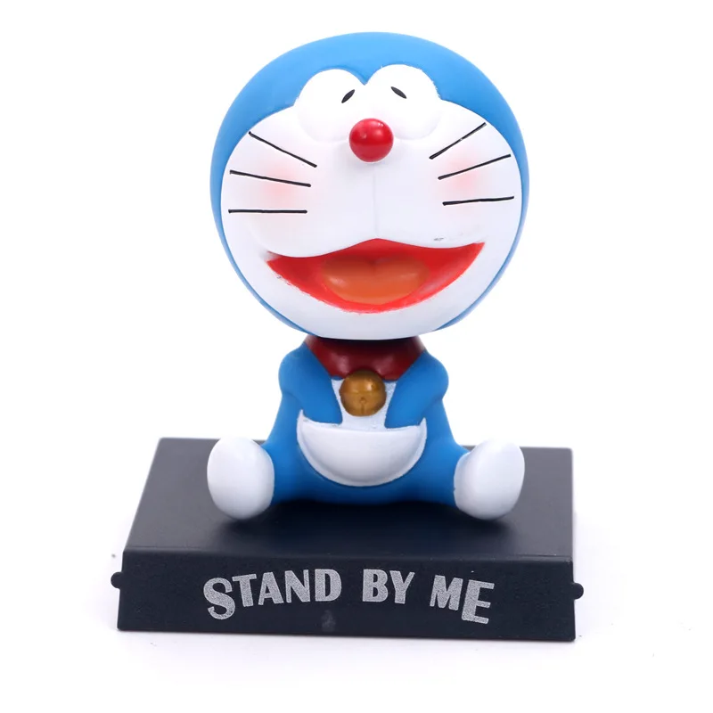 E 11 см Doraemon Аниме Фигурка встряхните голову держатель телефона кронштейн украшение автомобиля аниме модель ПВХ игрушки для рождественских подарков - Цвет: E