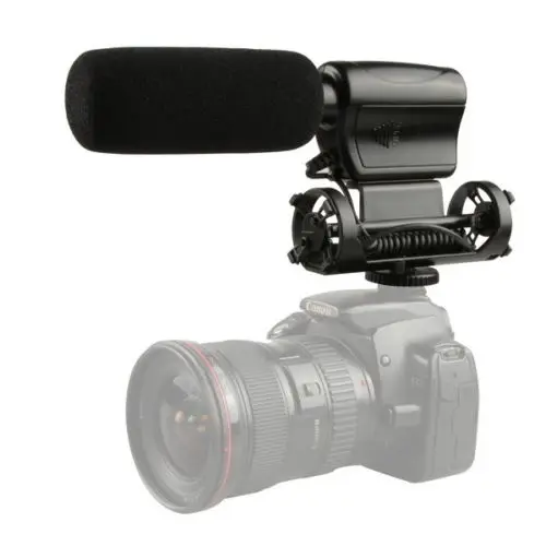 Двойной микрофон для Canon 750D 700D 5D3 1200D Nikon D5500 D5300 Pentax DSLR Camera DV Camcorder Studio|pentax dslr|for canonnikon