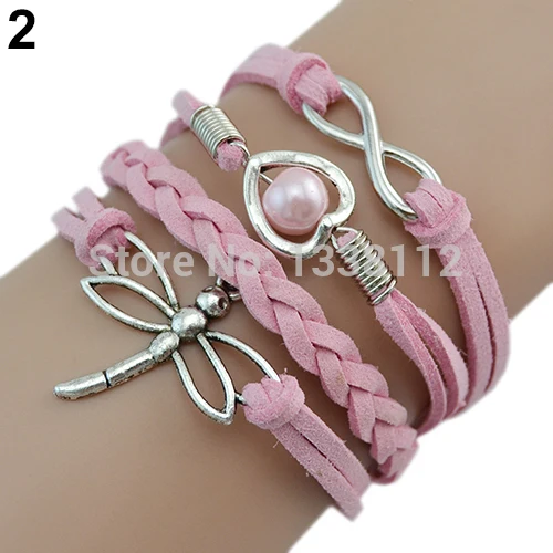 Hot Charm Bangle Vintage Multilayer Eiffel Tower Leather Beaded Cuff Bracelet women Bracelets &amp bangles 1IMV 7ENF BEC1 | Украшения и