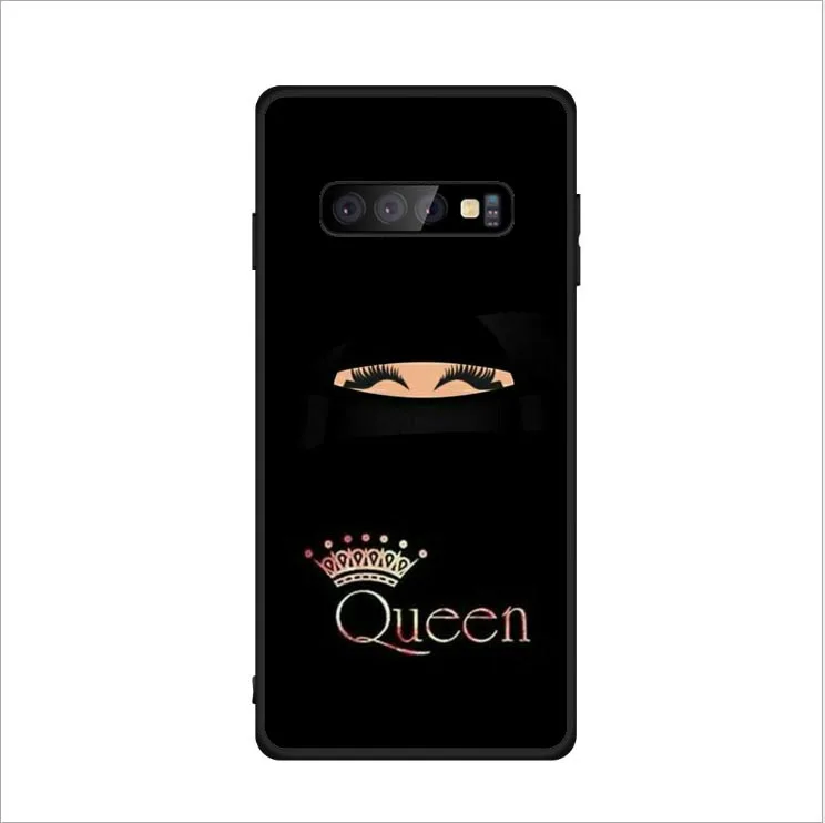 Muslim Islamic Gril Eyes Arabic Hijab Girl Black silicone Case For Samsung Galaxy S8 S9 NOTE 8 9 A7 2018 S10 Plus Lite | Мобильные