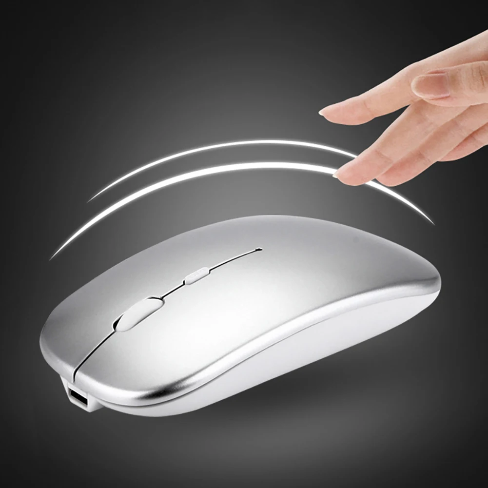 Универсальная ультратонкая перезаряжаемая беззвучная беспроводная мышь для