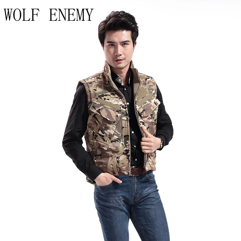 Тактический мужской жилет в стиле милитари камуфляжный с мягким корпусом