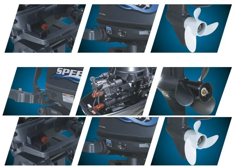 Лучшая цена Speeda 5HP 2-тактный подвесной лодочный двигатель