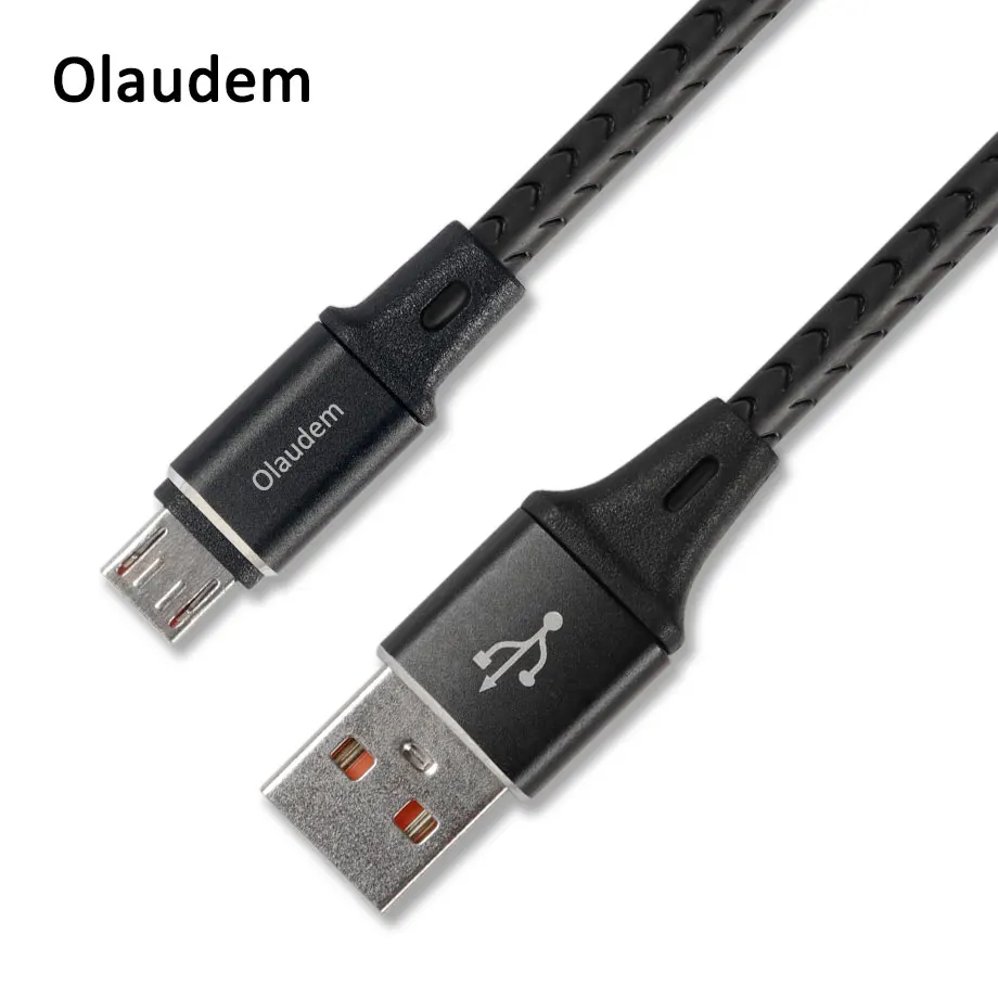 Olaudem телефонный кабель USB Micro 2A TPE Emboss шнур для зарядки все микро usb устройств на