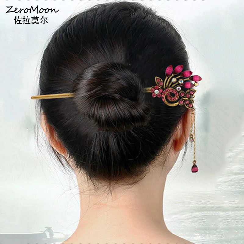 Винтажная акриловая кристаллическая стразы бабочка женская заколка для волос