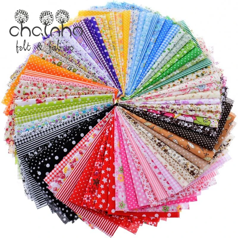 

Chainho,Printed Plain Cotton Fabric,Thin & Low Density,DIY Patchwork Quilting & Sewing,Random Designs & Color,20x25cm,80 Pieces