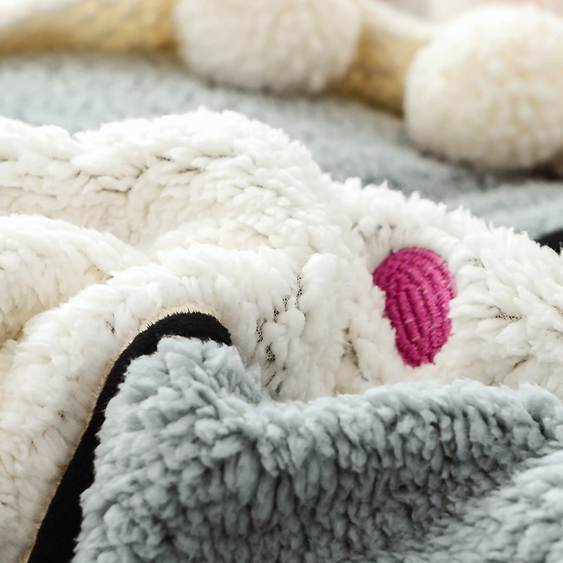 Новый мультяшный Пингвин динозавр кролик единорог вышивка флисовая ткань