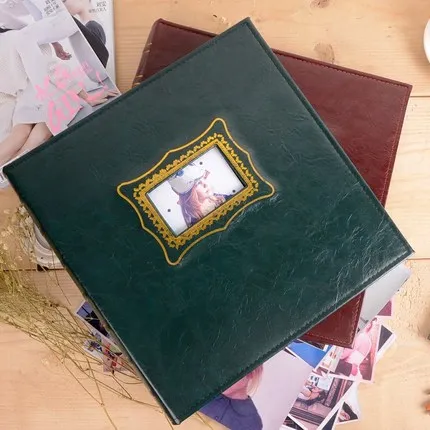 Вместительный высококачественный кожаный фотоальбом может вместить 600