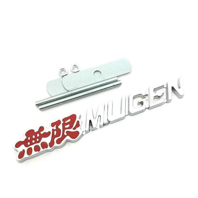Red Front Grille 3D металлическая передняя решетка значок стикер Mugen Эмблема Для Honda Odyssey ACCORD CITY Crosstour SPIRIOR аксессуары для стайлинга автомобилей - Название цвета: Red Front Grille