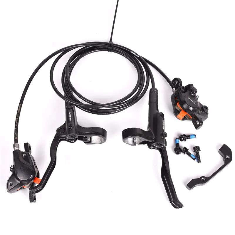 Черный Тормоз для велосипеда MTB SHIMANO MT200 тормоз для велосипеда MTB 750/1400 мм Гидравлический Комплект дискового тормоза - Цвет: Черный