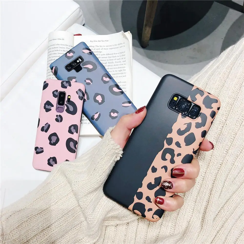 Eleteil матовый Леопардовый принт защитный чехол для телефона samsung S8 S9 S10 плюс Lite