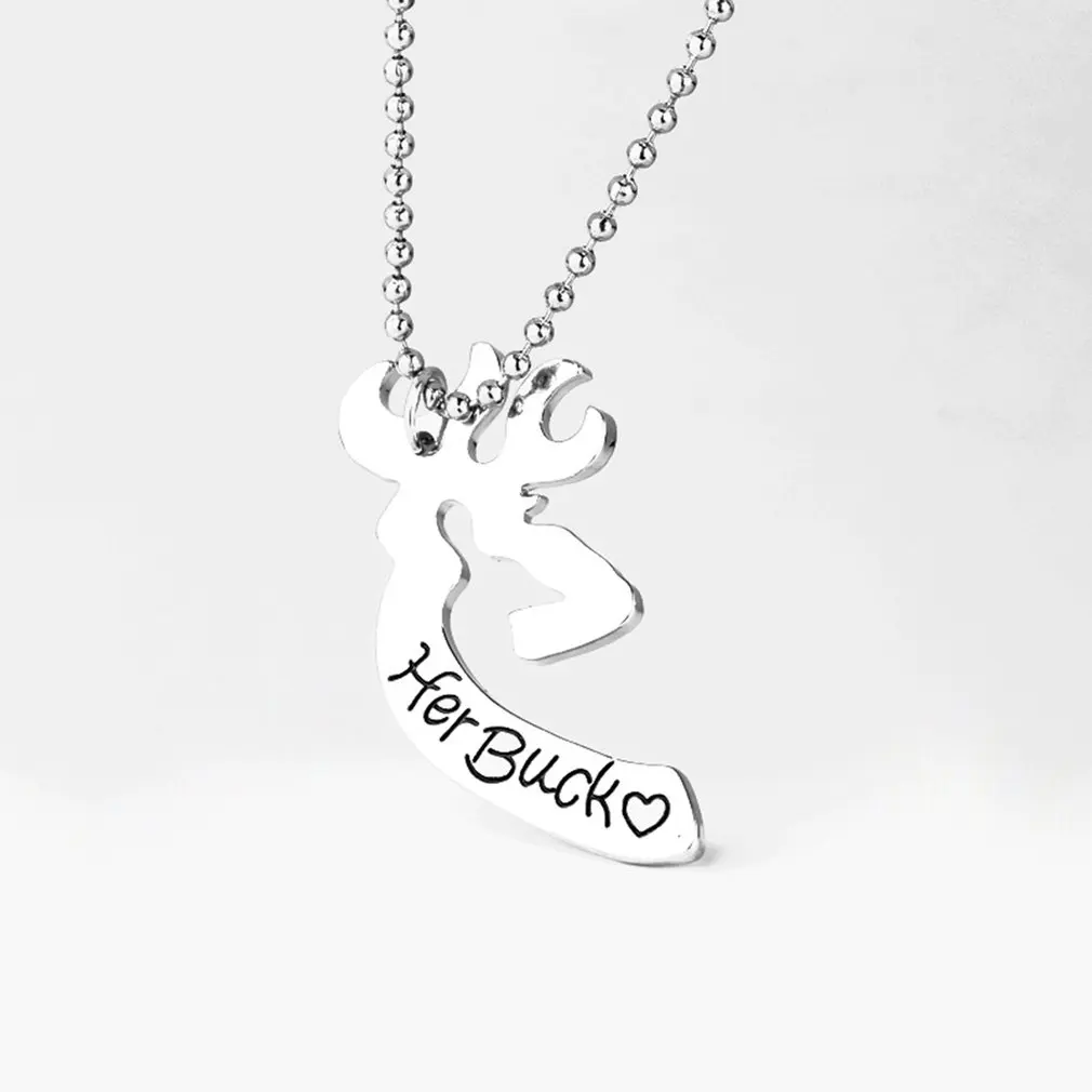 Women Fashinable Heart Deer Stylish Necklace Elegant Shiny Pendant Chain For Daily Wear | Украшения и аксессуары
