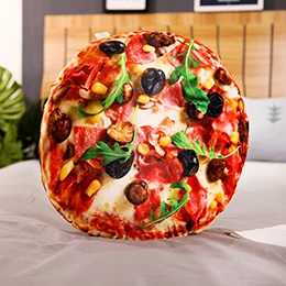 Pizza Еда плюшевые реалистичные закуски подушки 3D печать суши Стекло Пиво хот-дог гамбургер пицца подушки реквизит взрослый подарок - Цвет: Pizza