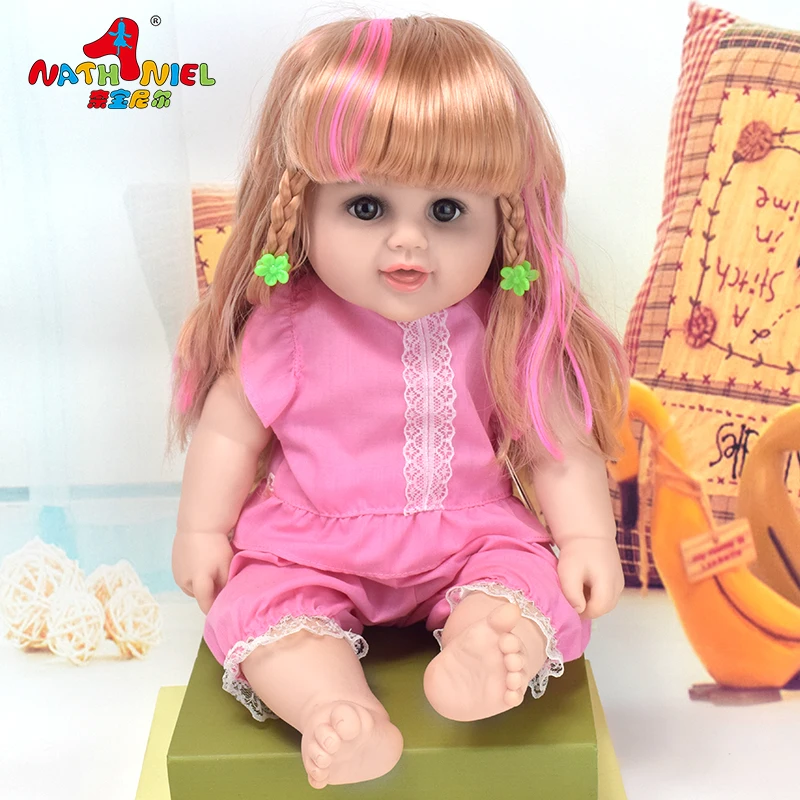 Большая! 48 см Детские vinly Dol Мода reborn boneca l реалистичные игрушки для девочек 18 9