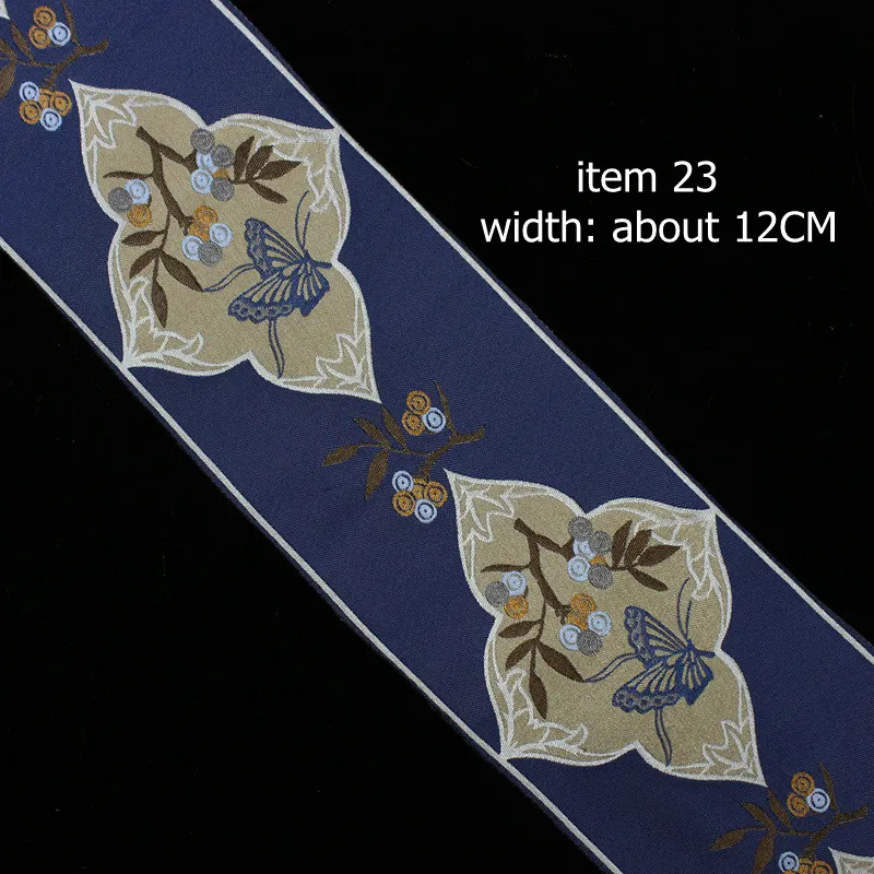 item 23--width 12cm Широкая занавеска кружевная лента вышивка кружевная ткань скатерть ручной работы Подушка Диван домашний текстиль аксессуары кружева планки лента кружево - Цвет: item 23--width 12cm