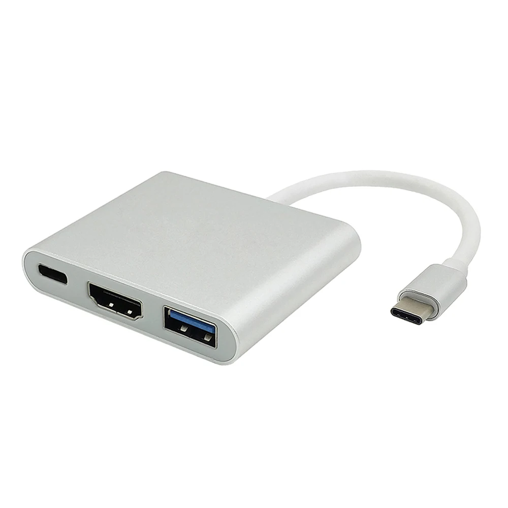 Тип C поворот HDMI + USB3.1 зарядка адаптер usb type кабель USB гнездовой 4K Thunderbolt 3