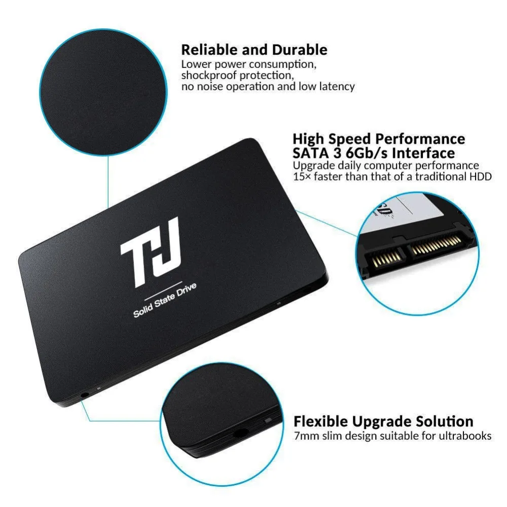 THU Внутренний твердотельный диск для ноутбука SSD жесткий 120 ГБ 240 480 1 ТБ SATA 2 5 &quot540