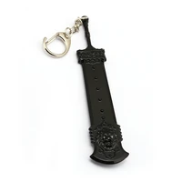 nierautomat jewelry keychain game weapon model black metal pendnats 2b sister alloy keyring men