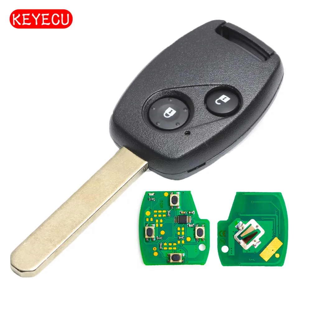 

Keyecu Remote Key Fob 2 Button 433MHz ID8E Chip for Honda Accord CRV Jazz HRV