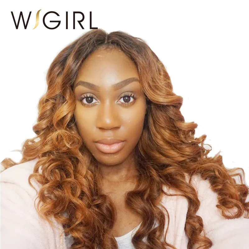 Wigirl волосы Омбре кружева перед парик с волосами младенца 4/30 спереди al парики для черных женщин бразильские