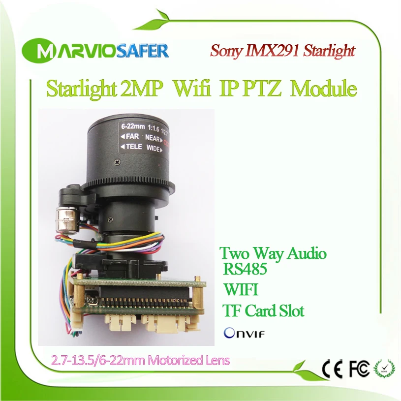 2MP 1080P FULL HD WI FI Starlight IP PTZ сетевой модуль камеры моторизованный Авто Фокусное 2 7 13 5