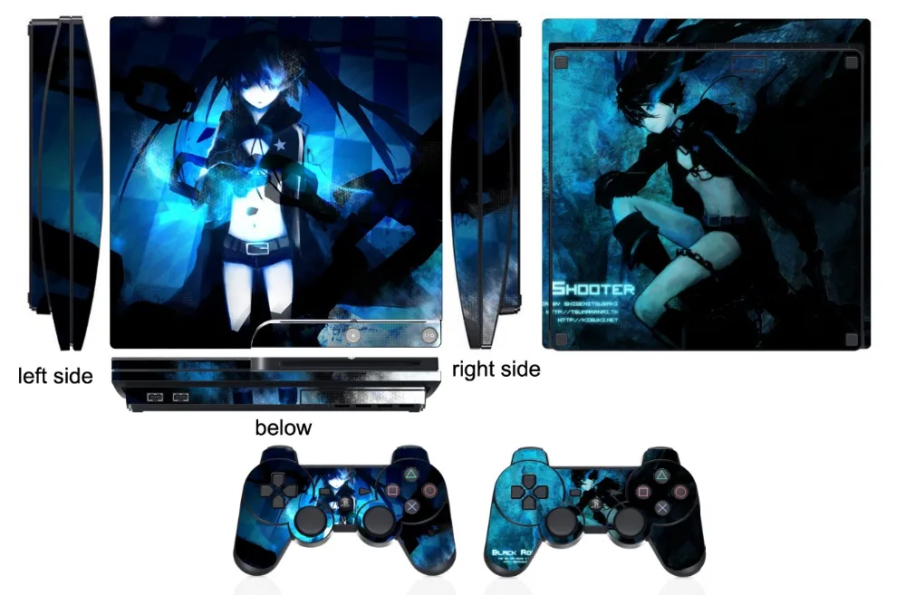 Защитная Наклейка Black Rock Q213 Виниловая наклейка для Sony PS3 Slim PlayStation 3 и 2 Наклейки на