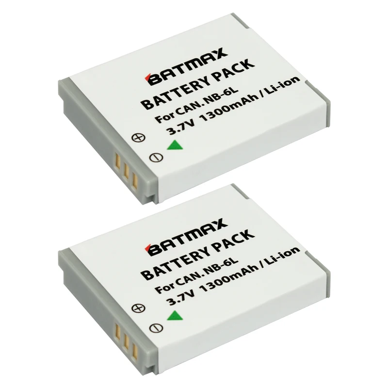 

2Pcs NB-6L NB 6L NB6L Batteries For Canon IXUS 310 SX275 SX280 SX510 200 105 210 300 S90 S95 SD1300 SD1200 SX240 HS SX500 IS