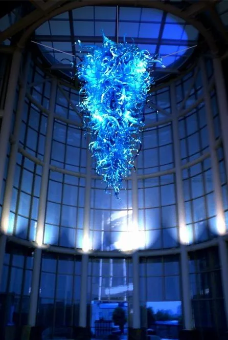 Contemporary Large Hotel Led Chandliers Luxury Crystal Chandelier Hand Blown Glass Christmas Lighting Free Shipping | Освещение