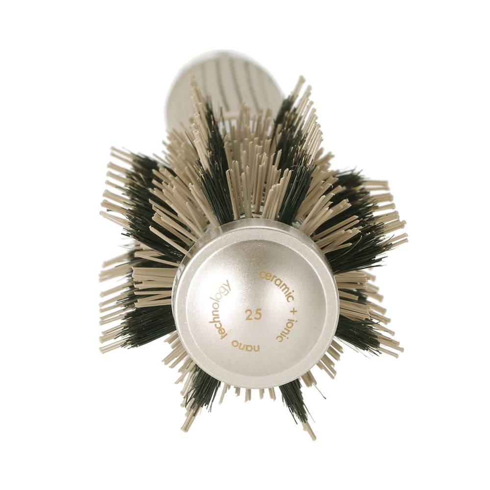 Антистатическая резиновая ручка Керамическая ионная круглая щетка Нейлоновая